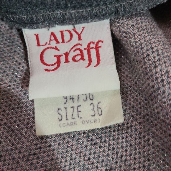 Vintage Lady Graff Open‎ Front Plaid Sweater - Picture 4 of 6